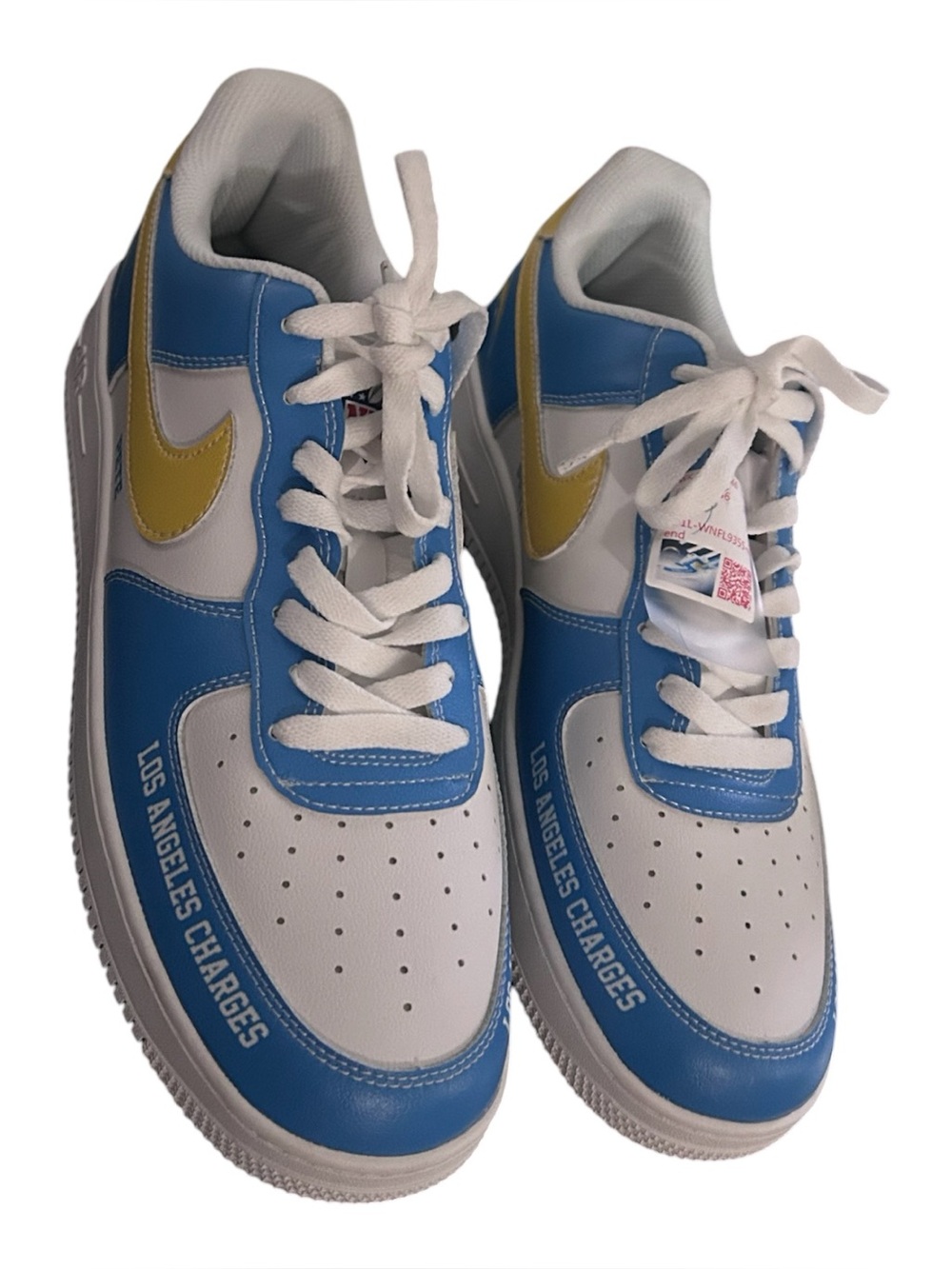 Nike Blue, White & Yellow Low-Top Sneakers